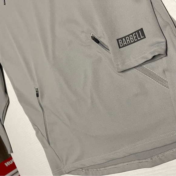 Barbell Apparel Men’s Gray Hooded Workout Sweatshirt - Picture 3 of 9